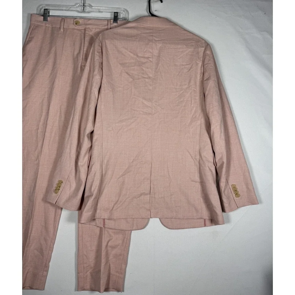 Banana Republic Suit Sport Blazer 38R Pink Rayon Unlined Tailored Pants 32x30